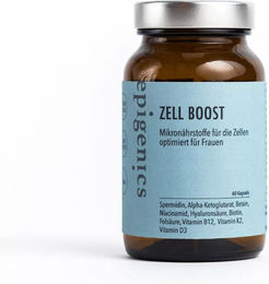 epigenics Zell Boost Beauty-Kollagen-Kombi Nährstoffkomplex für Frauen, 60 Kapseln, vegan, laktosefrei und glutenfrei – Bild 1 von 3