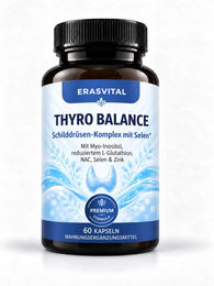 ERASVITAL THYRO BALANCE Kapseln mit Myo-Inositol, NAC, reduziertem L-Glutathion, Vitamin C, Zink und Selen – Bild 1 von 2