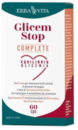 ERBA VITA GROUP GLICEM STOP COMPLETE mit Chrom und Kräuter-Komplex pflanzlicher Ursprung 60 Kapseln – Bild 1 von 1