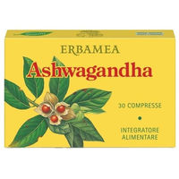Produktbild von Erbamea Ashwagandha Tabletten glutenfrei und laktosefrei 30 Stück