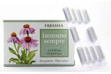 ERBAMEA IMMUNOSEMPRE Kräuter-Komplex mit Acerola und Hagebutte, 30 Kapseln, glutenfrei, für Erwachsene – Bild 1 von 1
