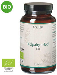 Erdling Bio Kelpalgen-Jod Kapseln mit Braunalge vegan ohne Zusatzstoffe für Kinder 120 Stück – Bild 1 von 3