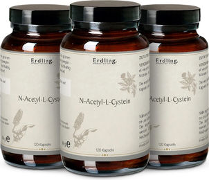 Erdling NAC N-Acetyl-L-Cystein Kapseln vegan ohne Zusatzstoffe 3x120 Stück – Bild 1 von 2