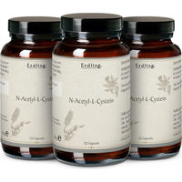 Produktbild von Erdling NAC N-Acetyl-L-Cystein Kapseln vegan ohne Zusatzstoffe 3x120 Stück