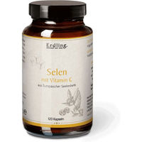 Produktbild von Erdling Selen mit Vitamin C Selenhefe Kapseln Bio Vegan Glutenfrei 120 Stück