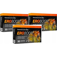 Produktbild von Eroboost 3X Kapseln mit Maca, Taurin, Selen, Zink, Ginseng, Muskatblüte und Ginkgo Biloba