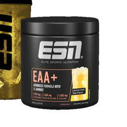ESN EAA+ Aminosäuren Pulver Lemon Iced Tea 400 g vegan – Bild 1 von 5