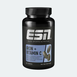 ESN Eisen mit Vitamin C Ascorbinsäure Kapseln für Sportler 90 Stück – Bild 1 von 1