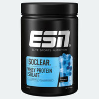Produktbild von ESN Isoclear Whey Protein Isolat Blue Raspberry 908g zuckerfrei fettfrei laktosefrei