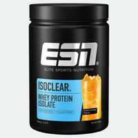 Produktbild von ESN Isoclear Whey Protein Isolat Orange 908g Pulver zuckerfrei fettfrei laktosefrei
