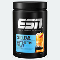 Produktbild von ESN Isoclear Whey Protein Isolat Peach Iced Tea Pulver 908g zuckerfrei fettfrei laktosefrei