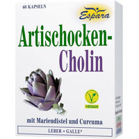 Produktbild von Espara Artischocke und Cholin Kapseln vegan 60 Stück