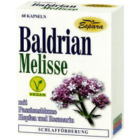 Produktbild von Espara Baldrian-Melisse Kombipräparat Kapseln vegan glutenfrei laktosefrei 60 Stück