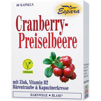 Produktbild von Espara Cranberry Preiselbeere Kapseln ohne Gelatine 60 Stück