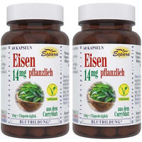 Produktbild von Espara Eisen 14 mg pflanzlich Kapseln mit Curryblatt vegan 60 Stück
