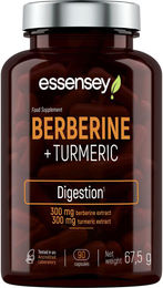 ESSENSEY Berberin und Kurkuma Kapseln mit 300 mg Berberitzenextrakt und 300 mg Kurkuma-Extrakt, 90 Kapseln, vegetarisch – Bild 1 von 6