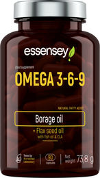 Essensey Omega 3-6-9 mit Borretschöl und Vitamin E, 90 Kapseln – Bild 1 von 6