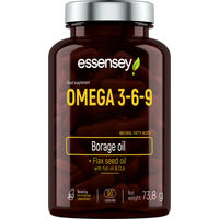 Produktbild von Essensey Omega 3-6-9 mit Borretschöl und Vitamin E, 90 Kapseln