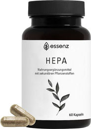 Essenz Hepa Plus Kapseln mit Mariendistel, Artischocken und Löwenzahn Extrakt, laktosefrei und glutenfrei, 60 Kapseln – Bild 1 von 5