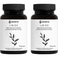 Produktbild von ESSENZ Libido Kapseln für Männer mit Maca, Ashwagandha und Bockshornklee 180 Kapseln