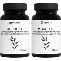 Produktbild von ESSENZ MigroFit Kapseln mit Magnesium Citrat, Vitamin B2 und Q10, 240 Kapseln