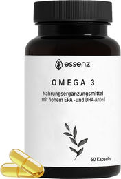 ESSENZ Omega 3 Kapseln mit hochkonzentriertem EPA und DHA aus Fischöl 60 Stück – Bild 1 von 3