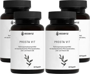 ESSENZ Prosta Vit Kapseln mit Brennnessel, Kürbiskern und Sägepalme – 240 Kapseln, vegan, glutenfrei und laktosefrei – Bild 1 von 5