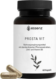 ESSENZ Prosta Vit Kapseln mit Brennnessel, Kürbiskern und Sägepalme – 60 Kapseln – vegan, glutenfrei und laktosefrei – Bild 1 von 5