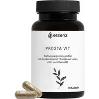 Produktbild von ESSENZ Prosta Vit Kapseln mit Brennnessel, Kürbiskern und Sägepalme – 60 Kapseln – vegan, glutenfrei und laktosefrei