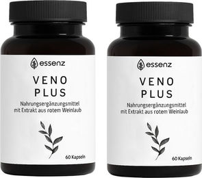ESSENZ Veno Plus Kapseln – Pflanzlicher Komplex mit rotem Weinlaub und Rutin – Bild 1 von 2