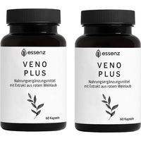 Produktbild von ESSENZ Veno Plus Kapseln – Pflanzlicher Komplex mit rotem Weinlaub und Rutin