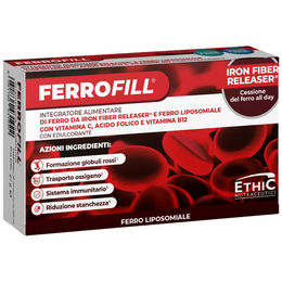 EthicSport FERROFILL Eisen Kapseln 30 mg mit Iron Fiber Releaser und liposomalem Eisen vegan für Sportler und Frauen – Bild 1 von 1