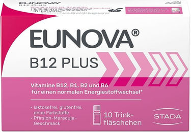 Eunova B12 Plus Vitamin B12 Flüssigkeit 80 ml vegan laktosefrei glutenfrei – Bild 1 von 3