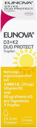 Eunova DuoProtect Vitamin D3 + K2 1000 IE / 50 µg Tropfen 11,5 ml vegetarisch ohne Zusatzstoffe – Bild 1 von 1