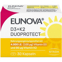 Produktbild von Eunova DuoProtect Vitamin D3 und K2 Tabletten 4000 IE und 80 µg mit 30 Tabletten