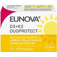 Produktbild von Eunova DuoProtect Vitamin D3 und K2 Tabletten vegan 1000 IE mit 80 µg