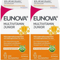 Produktbild von Eunova Junior Multivitamin Lutschtabletten für Kinder zuckerfrei und ohne Zusatzstoffe
