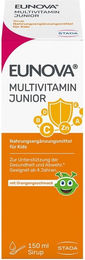 Eunova Junior Multivitamin Sirup mit Orangengeschmack für Kinder glutenfrei und laktosefrei 150 ml – Bild 1 von 3