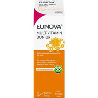 Produktbild von Eunova Junior Sirup mit Orangengeschmack glutenfrei laktosefrei ohne Zusatzstoffe