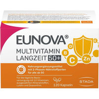 Produktbild von Eunova Langzeit 50+ Multivitaminpräparat für Senioren, Kapseln, 120 Stück, glutenfrei und laktosefrei