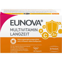 Produktbild von Eunova Langzeit Mikronährstoffkombination Kapseln mit Vitaminen und Mineralstoffen glutenfrei und laktosefrei 60 Stück