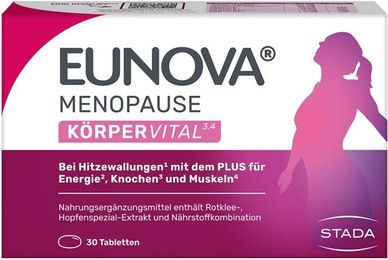 Eunova Menopause Körper Vital Tabletten für Frauen vegetarisch laktosefrei glutenfrei 30 Stück – Bild 1 von 5