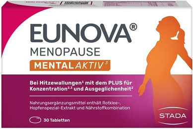 Eunova Menopause Mental Aktiv Tabletten vegan glutenfrei laktosefrei 30 Stück – Bild 1 von 4
