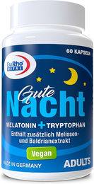 EuRho Vital Gute Nacht Kapseln mit Melatonin und L-Tryptophan 60 Stück – Bild 1 von 2