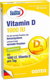 EuRho Vital Vitamin D 1000 IU Tabletten 90 Stück – Bild 1 von 2