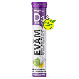 EVÄM Vitamin D3 Brausetabletten hochdosiert vegetarisch 20 Stück – Bild 1 von 2