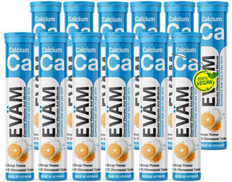 EVÄM Calcium Brausetabletten zuckerfrei vegetarisch glutenfrei laktosefrei 12er Pack – Bild 1 von 2