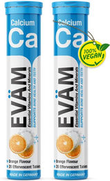 EVÄM Calcium Brausetabletten zuckerfrei vegetarisch glutenfrei laktosefrei 2er Pack – Bild 1 von 2