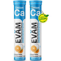 Produktbild von EVÄM Calcium Brausetabletten zuckerfrei vegetarisch glutenfrei laktosefrei 2er Pack