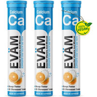 Produktbild von EVÄM Calcium Brausetabletten zuckerfrei vegetarisch glutenfrei laktosefrei 3er Pack
